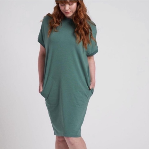 NEW Universal Standard Elizabeth Easy Fit Dress in Silver Pine Size 14 -16 - Picture 1 of 9